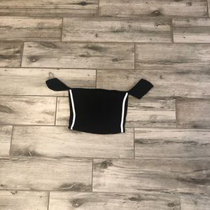 Black and white off the shoulders tube top